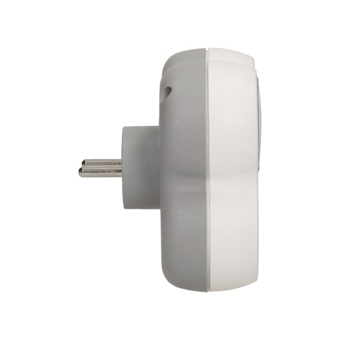 140102-Triple socket outlet with ON/OFF switch, 3x2P + Z, backlit switch, color: white, for Belgium and France-ORN