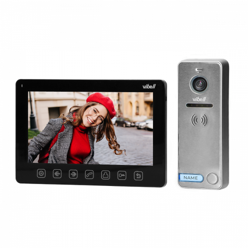 [ORNOR-VID-EX-1057/B] 140369- NOVEO video door phone set, LCD 7" monitor, black-ORN