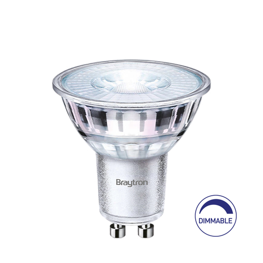 [BRYBA27-60651] 101037 - 5.5W GU10 38D DIMBAAR GLAS 4000K LED LAMPEN - BRY