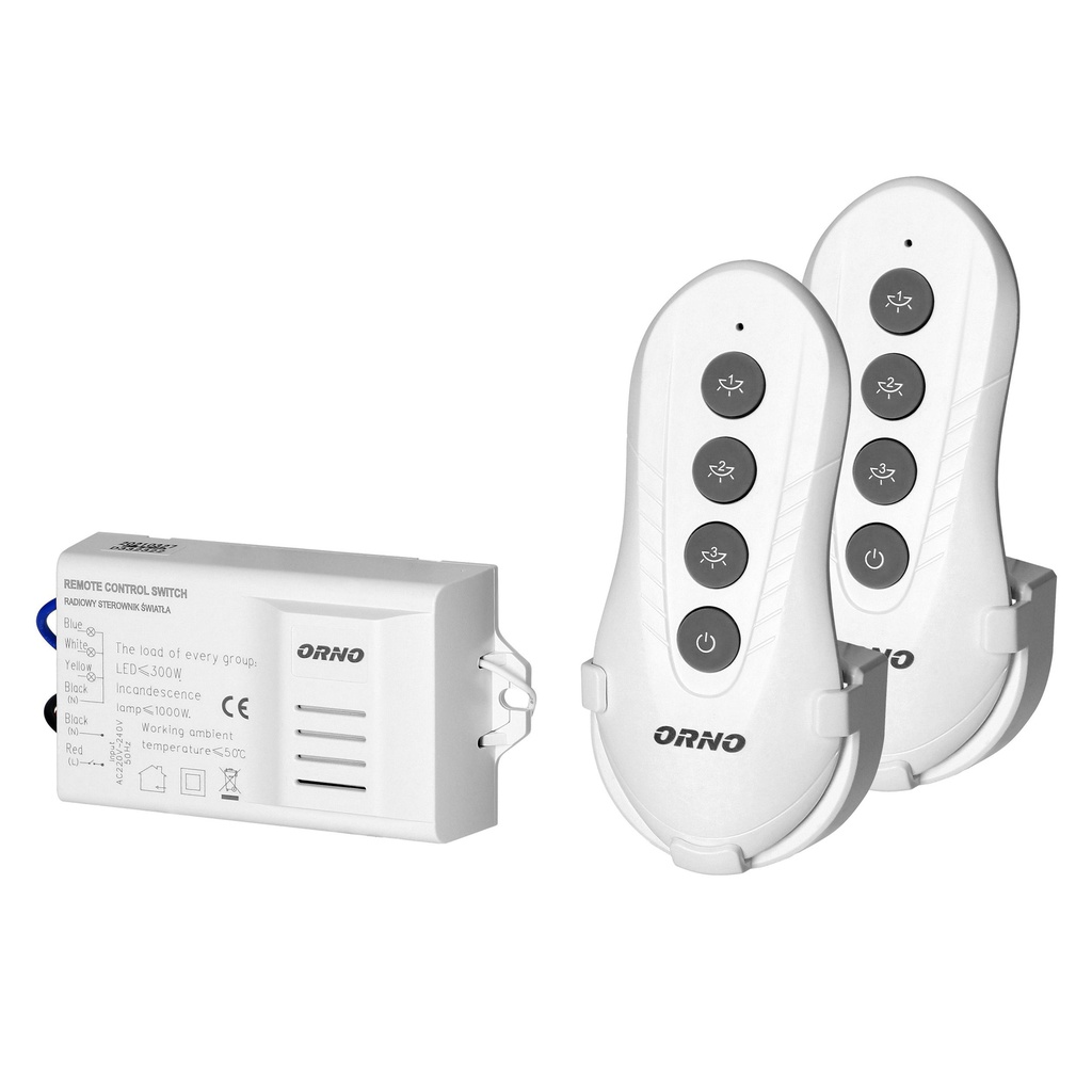 143190 - Programmateur d'éclairage sans fil avec télécommandes à 3 canaux (2 pcs.)