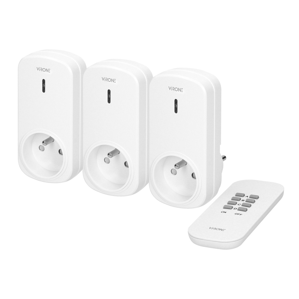 140433 - Set of wireless sockets with remote control, 3+1