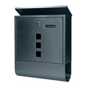 148026- HAITI mailbox with newspaper holder and name plate, galvanized steel, anthracite