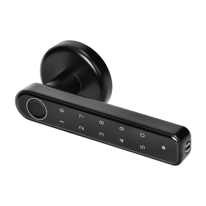 140510-Smart handle with touch keypad and fingerprints reader, black