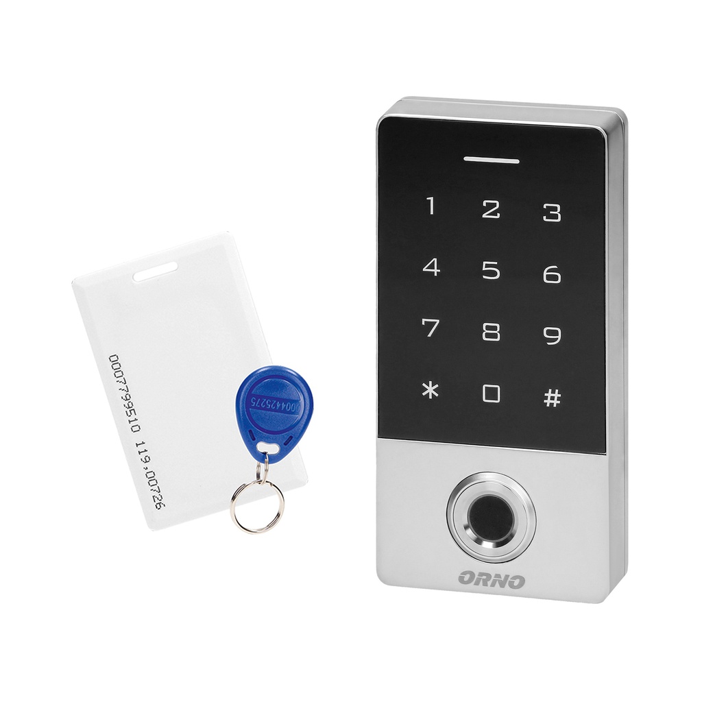 140525-Code lock with touch keypad, proximity tags/cards reader and fingerprint reader, IP68, 1 relay output (1A)