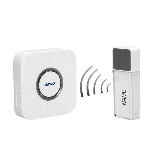 [ORNOR-DB-FX-152] 140532 - TORINO 2 DC wireless doorbell with learning system, 58 ringtones, a waterproof button; operation range up to 400m;