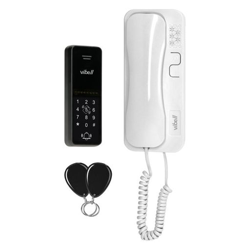 [ORNOR-DOM-BA-932/W] 140559 - ERIN, single family audio doorphone set, 2-wire, code lock, RFID, white