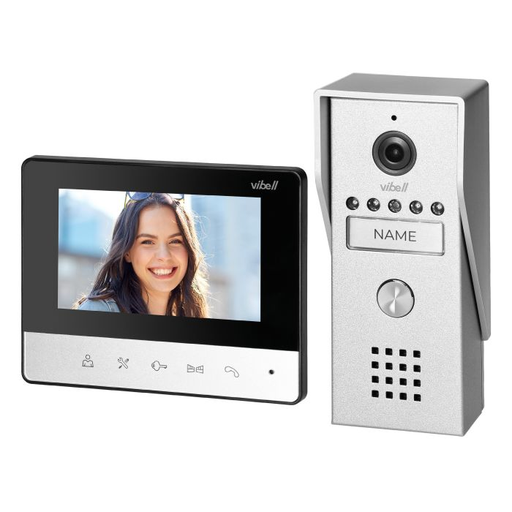 [ORNVI-VID-RO-1077] 140564 - LIRA 4.3'' video doorphone set handset-free monitor with color 4.3'' screen, aluminium outdoor unit with protective rain cover