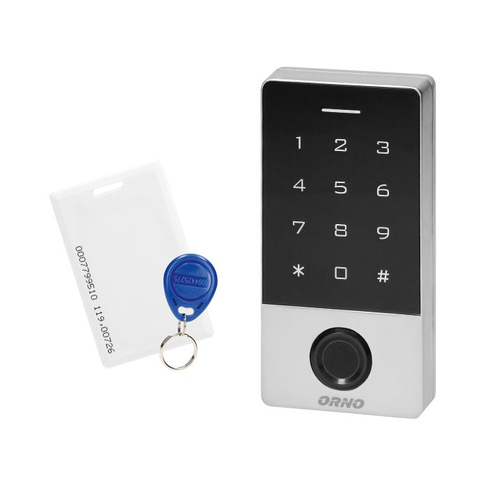 140609 - Code lock with touch keypad proximity tag/card reader and call button hidden under the fingerprint reader  IP68, 2 relay outputs 3A