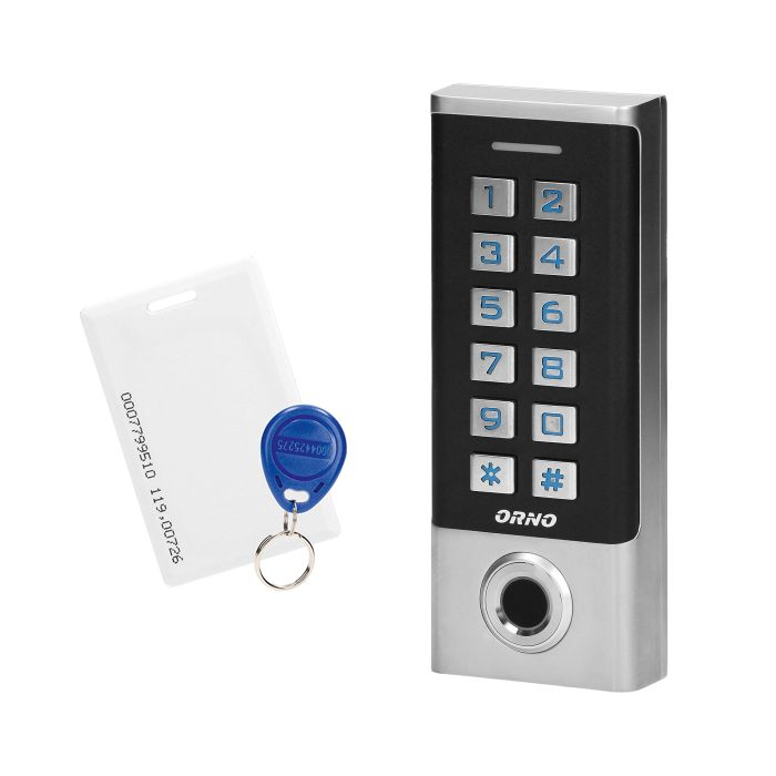 140615 - Code lock with digital keypad proximity tags/cards reader and fingerprint reader, IP68, 1 relay output (3A), non-volatile EPROM memory stores stored codes and parameters in the memory in the event of a power failure