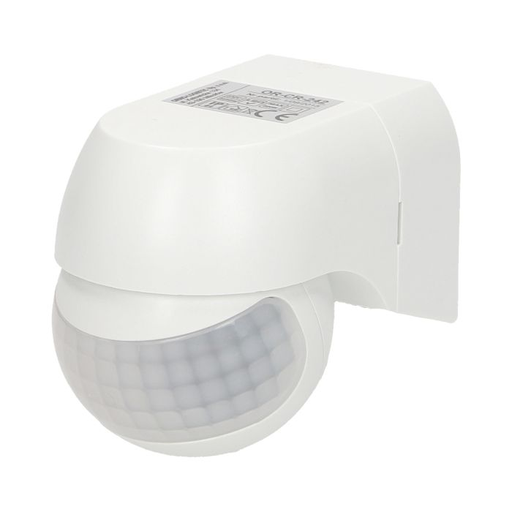 [ORNOR-CR-242] 141349- Mini PIR motion sensor 180°, IP44 detection range 180 degree, 15m; protection rating IP44; max. load 800W; colour: white