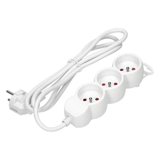 [ORNES-4/W/5] 147059-Extension sockets 3x 2P+E , 5m H05VV-F 1x1.5mm2, Imax = 16A, white