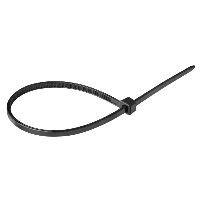 141334 - Cable tie black color, UV-resistant, 7.5mm wide, 500mm long, 25 pcs.