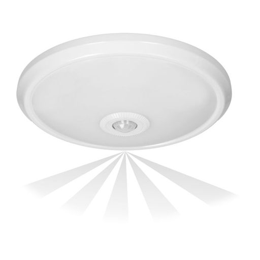 [ORNAD-PL-349WLPMR4] 140756 - ZONDA LED 12W, ceiling light, white with motion sensor,  800lm, IP20, 4000K, milky PC