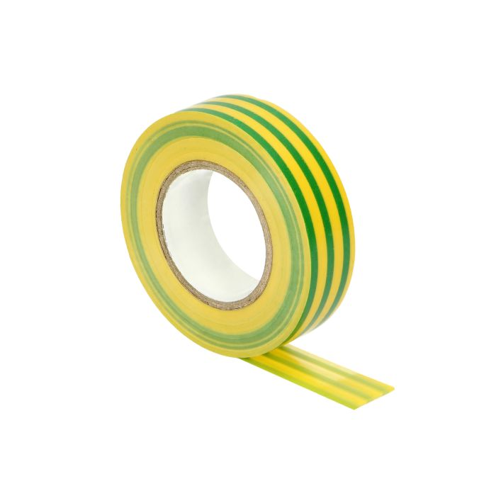 141286 - Insulation tape, flame-retardant, yellow/green, 10pcs 19mm wide, 0.13mm thick, 20m long