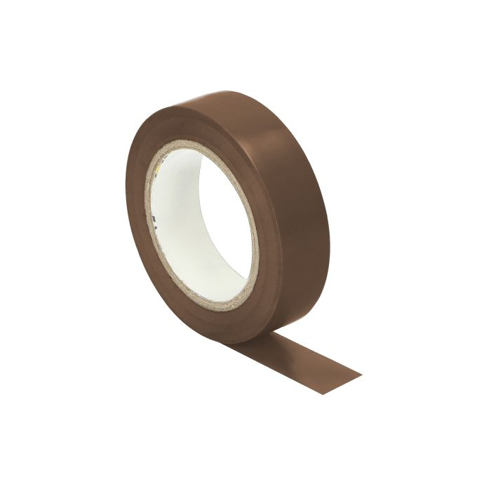 141273 - Insulation tape, flame-retardant, brown, 10pcs 15mm wide, 0.13mm thick, 10m long