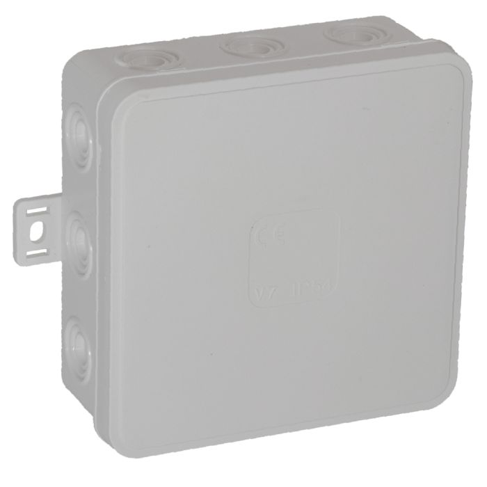 141256 - Surface-mounted junction box CLICK IP54 12 cable entries 100x100x41mm white, 32 pcs.