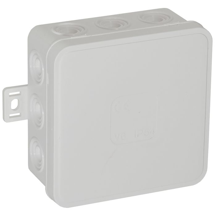 141250 - Surface-mounted junction box CLICK IP54 12 cable entries 85x85x41mm white, 50 pcs.