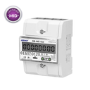 140817 - 3-phase energy meter, 80A power supply: 3x230V/400 AC, 50-60Hz, current: 5(80)A, pulse frequency: 1000 imp/kWh, signaling read: flashing LCD, installation rail: DIN TH-35mm