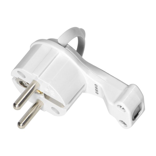 [ORNOR-AE-13253/W] 140878 - Uni-Schuko plug with handle, white