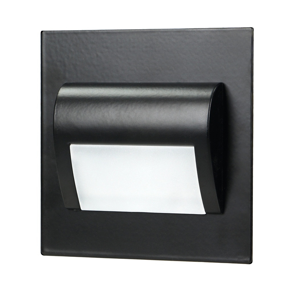 140593-DRACO LED NEW 1.5W, flush-mounted staircase fitting, 12VDC, 30lm, 6000K, black,innovative installation