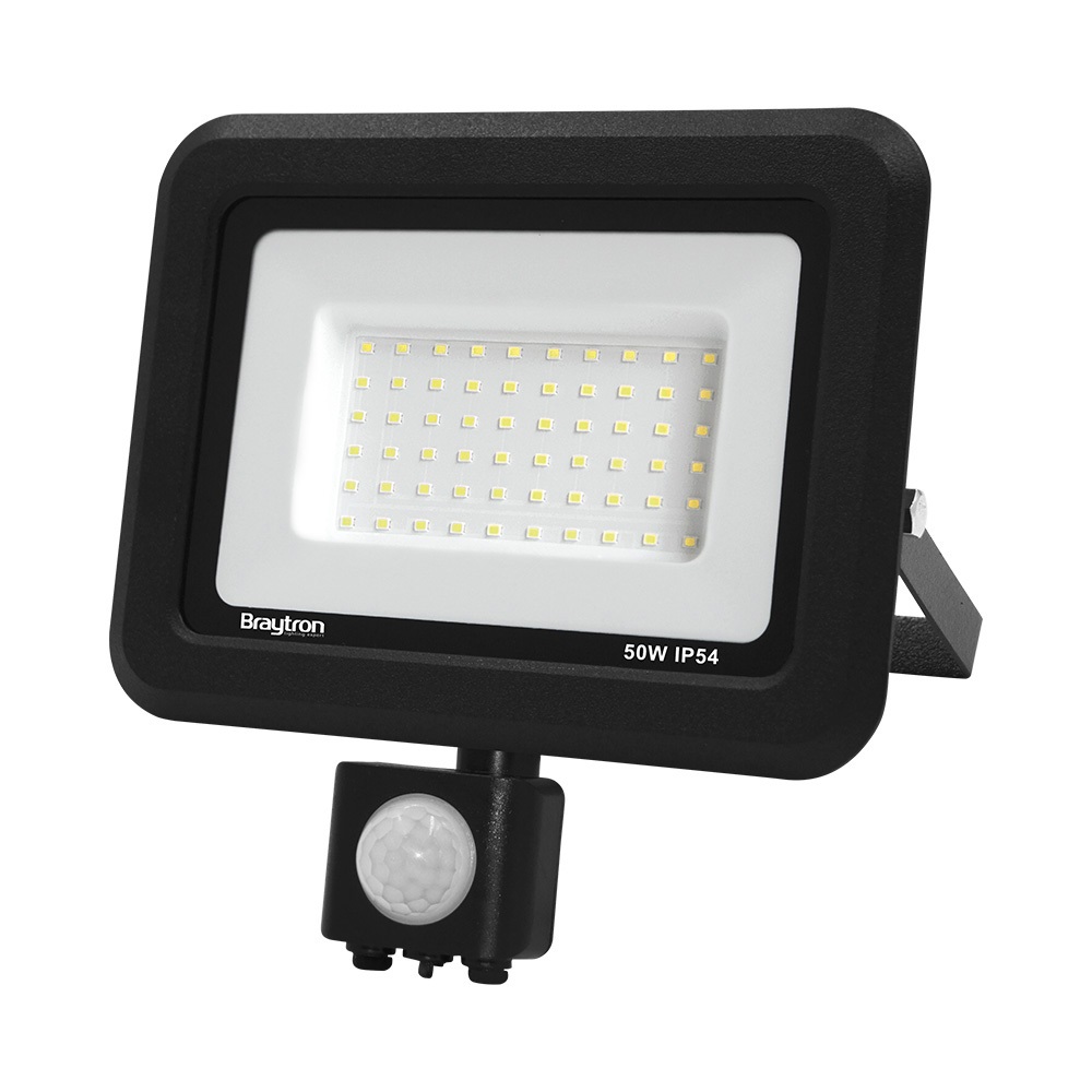 102151- 50W SCHIJNWERPER MET SENSOR GRIJS 6500K IP54 LED -BRY