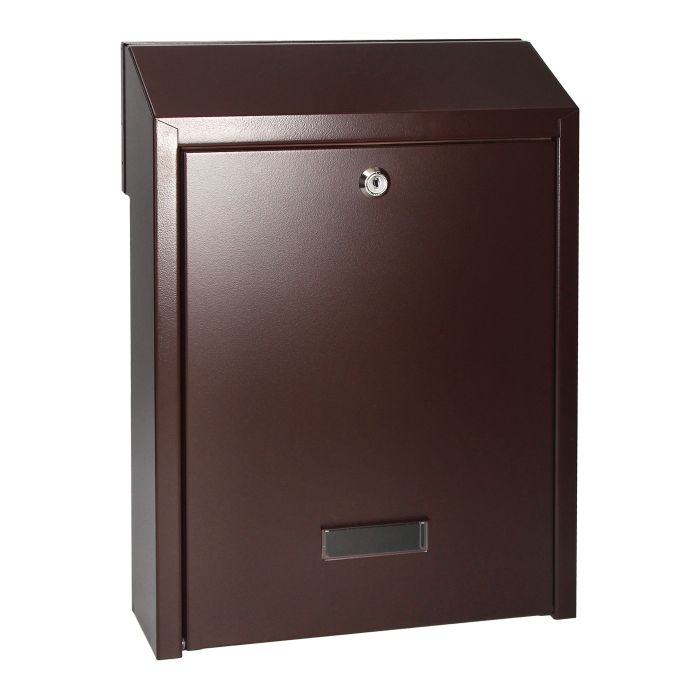 148032-FIJI mailbox pass-through mailbox with cylinder lock, brown