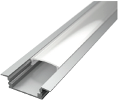 109033 - 2 meter Verzonken Aluminium Profiel voor LED Strip Multifunctioneel Gebruik, MDF, Gipsplaat, Tegel ALU - LDL