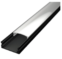109020 - 2 meter Oppervlakte Aluminium Profiel voor LED Strip Multi Purpose Zwart - LDL
