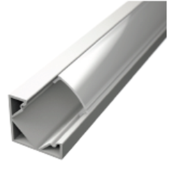 109031 - 2 meters Corner Aluminium Profile for LED Strip Multi Purpose Use White - LDL