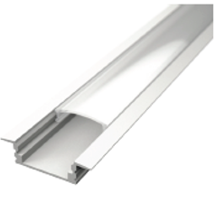 109034 - 2 meters Recessed Aluminium Profile for LED Strip Multi Purpose Use, MDF, Drywall, Tile White - LDL