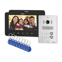 140011-Video-intercomset INDI MULTI N voor twee families zonder hoorn met meerkleurig 7" LCD-scherm