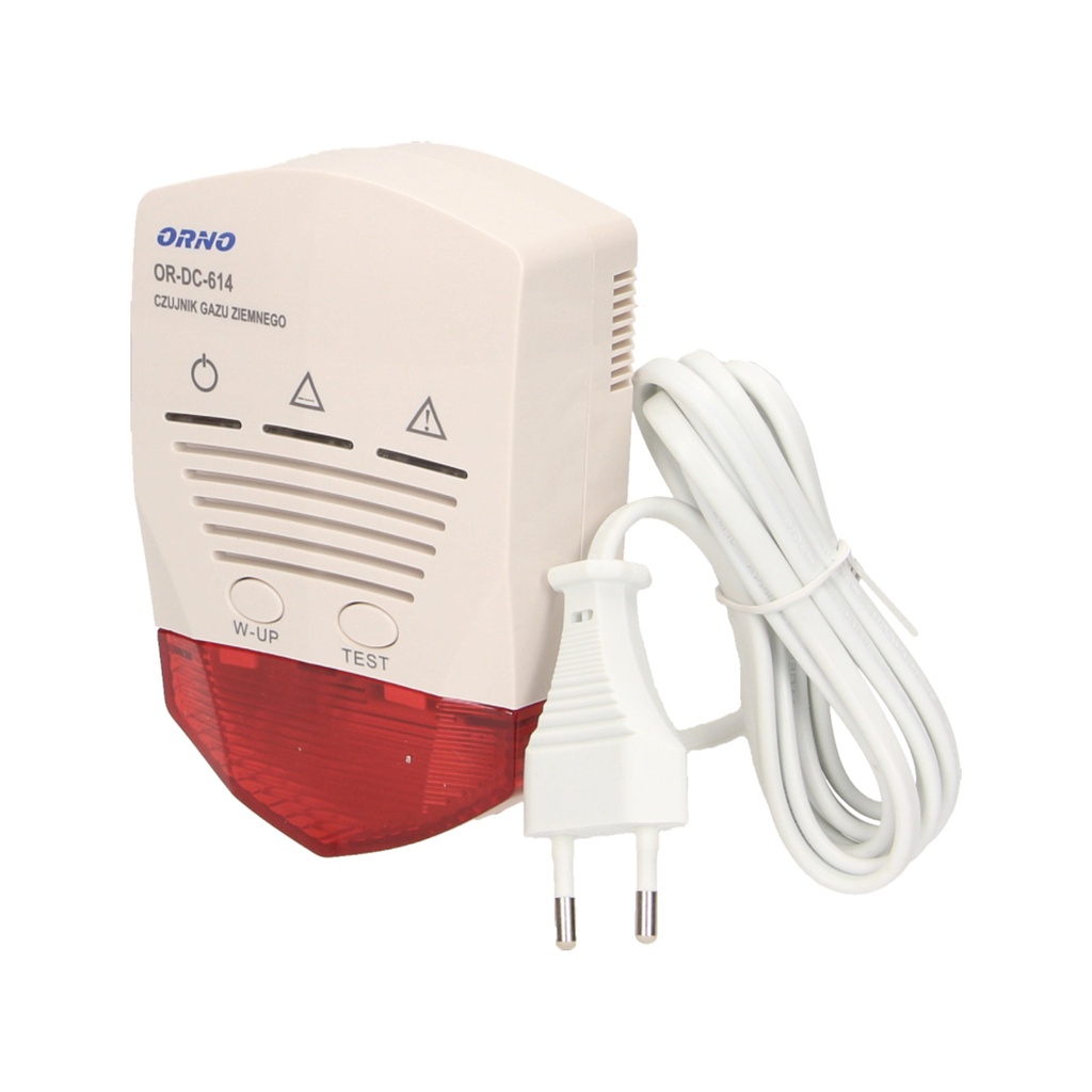 140019 - Natural gas detector 230V AC power supply: 230VAC, 50/60Hz; flash and sound indicator; loud alarm – up to 75 dB; LED indication