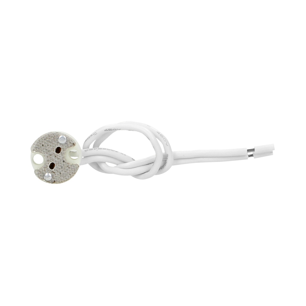 140063-Ceramic fixture for MR16 light sources with a cord 15cm long;-ORN
