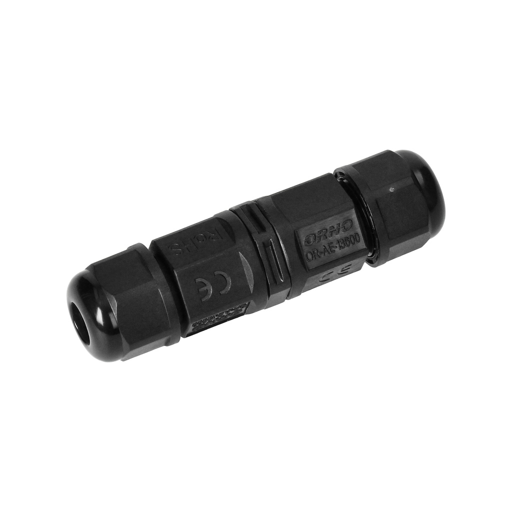 140205-MINI cable connector straight, 3x1.5mm2, 450V/16A, cable gland is equipped with a thick gasket to tightly seal all cables inside;-ORN