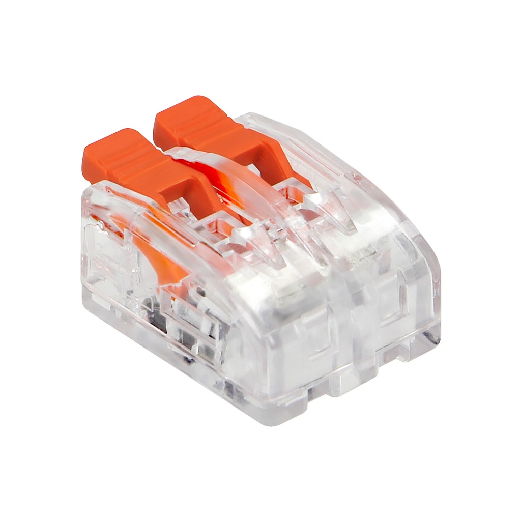 140211-2-wire clamp splicing connector for wire 0.2-4mm2; IEC 450V/32A; 100pcs-ORN