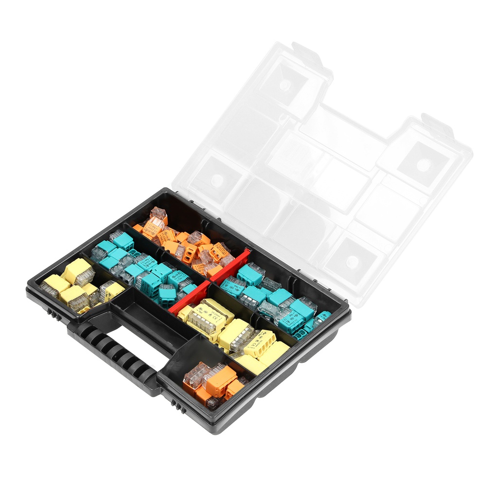 140222-HOUSE - Set of installation push-in connectors in a box 123 items: 30x2, 30x3, 25x4, 20x5, 10x6, 8x8.-ORN