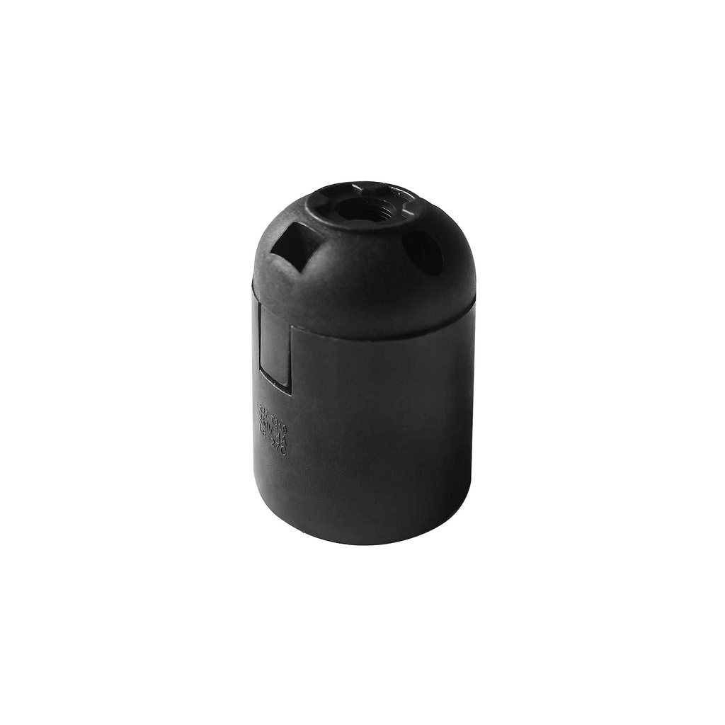 140245-Thermoplastic E27 lamp holder black-ORN