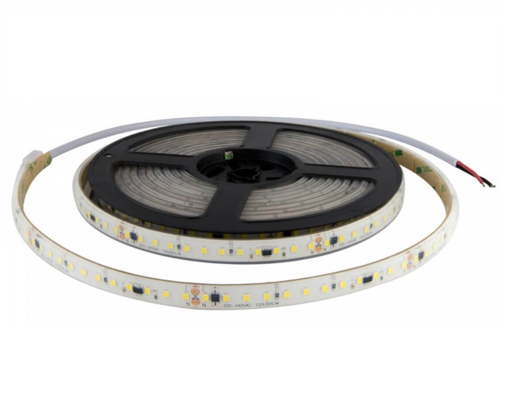 107100 - LED Strip 220V, Dimmable,Size 10cm–10m,16W/m, 100lm/W Warm White 3000K-LDL