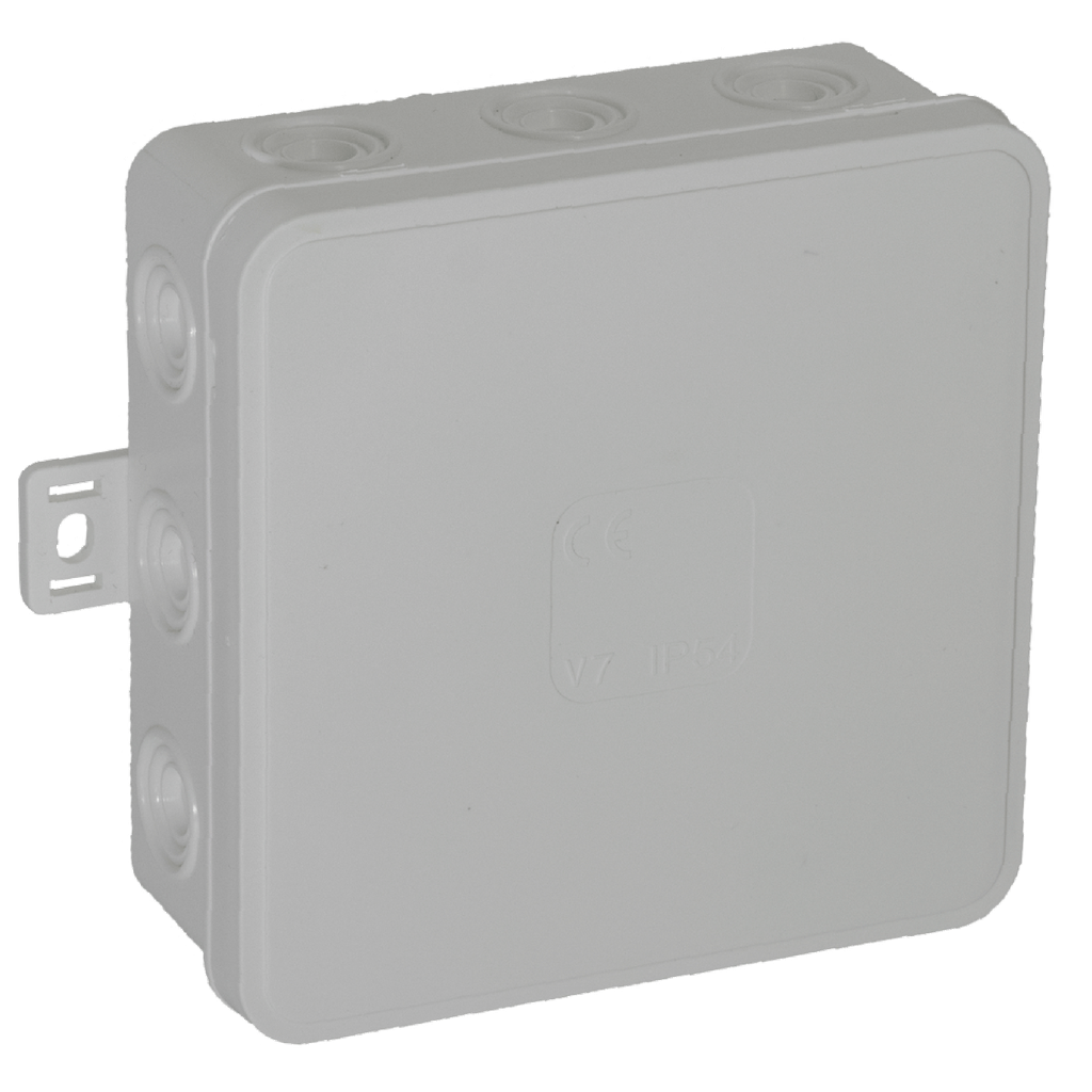 149709- Surface mounted junction box CLICK IP54 12 cable entries 100x100x41mm, grey -ORN