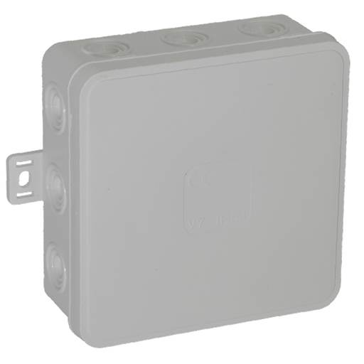 [ORNOR-JB-13804/G/32] 140302- Surface mounted junction box CLICK IP54 12 cable entries 100x100x41mm, grey -ORN