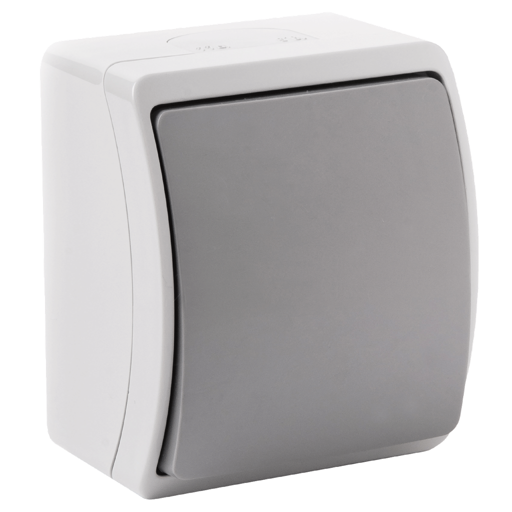 140306- Surface-mounted single-pole switch AQUATIC IP44 grey-graphite-ORN