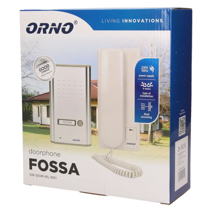 [ORNOR-DOM-RL-901] 140308- Single family doorphone, flush mounted, FOSSA-ORN