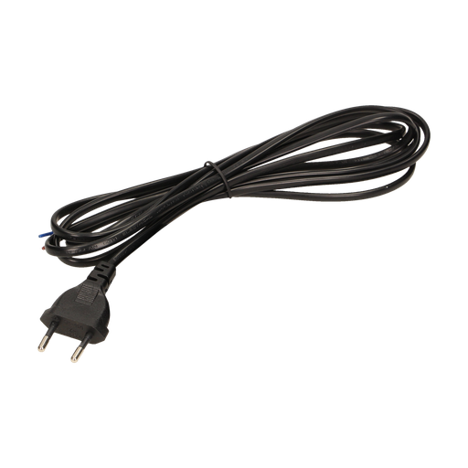 [ORNOR-AE-13280/B/1,9M] 140329- Connection cord with euro plug, 2x0.75mm2, 1.9m, black-ORN