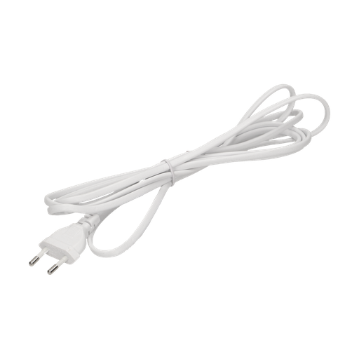 [ORNOR-AE-13280/W/1,9M] 140330- Connection cord with euro plug, 2x0.75mm2, 1.9m, white-ORN