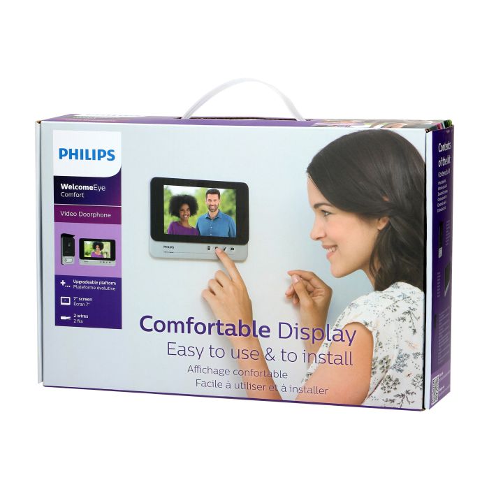 [ORN531119] 140331- Kit interphone vidéo Philips WelcomeEye Comfort, écran 7", fonction interphone, commande portail -ORN
