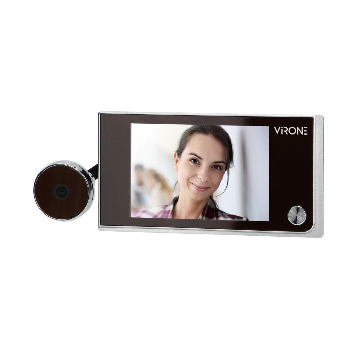 [ORNDV-1] 140395 - Electronic door viewer LCD 3.5", wide-angle lens, battery-operated, silver