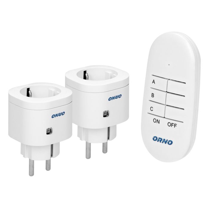 [ORNOR-GB-439(GS)] 140421 - Mini wireless socket with remote control, 2+1, Schuko for Netherlands and Germany