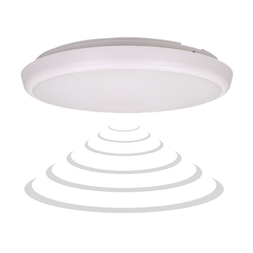 [ORNAD-PL-6091WLPMM4] 140526-CERS LED ceiling lamp with microwave motion sensor, LED 22W, 2000lm, IP65, 4000K, white milky PC, dimming function-ORN