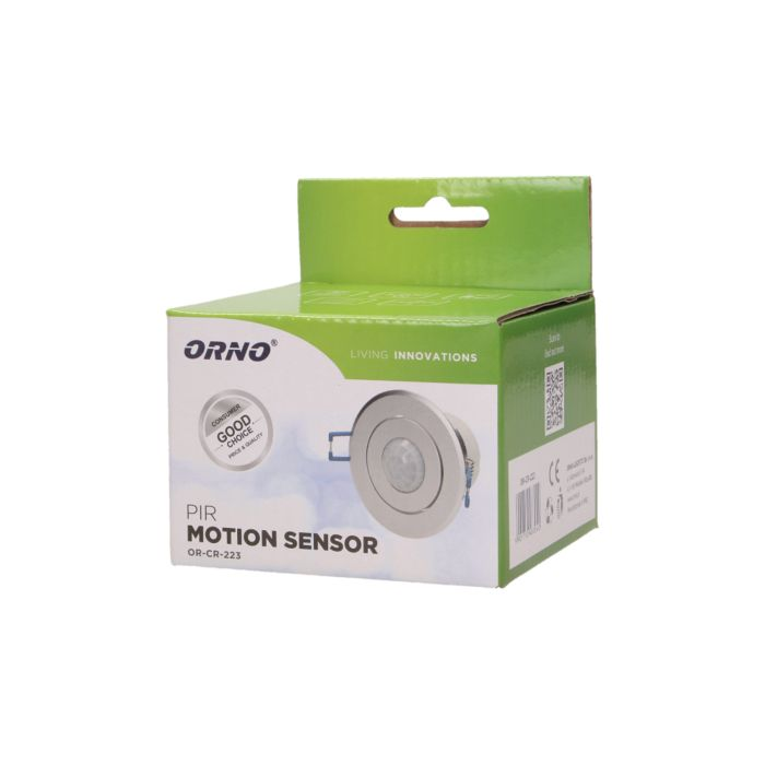 [ORNOR-CR-223] 140712 - Adjustable flush mounted PIR motion sensor 360° protection rating IP20; detection range 360°, 6m; works with LEDs