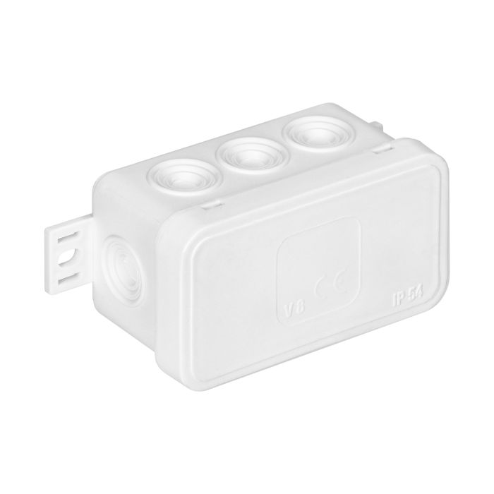 [ORNOR-JB-13805/W] 141261 - Surface-mounted junction box CLICK IP54 8 cable entries 80x45x41mm white